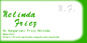 melinda fricz business card